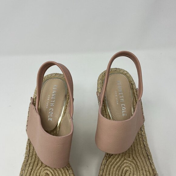 Kenneth Cole wedge espadrilles nude pink sandals 8.5 - Picture 4 of 10